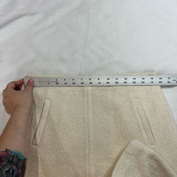 Ann Taylor Cream Wool Blend Lined Skirt - Picture 7 of 7